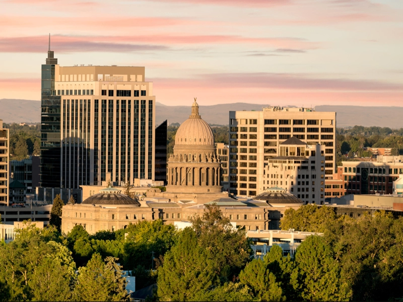 City skyline in Idaho