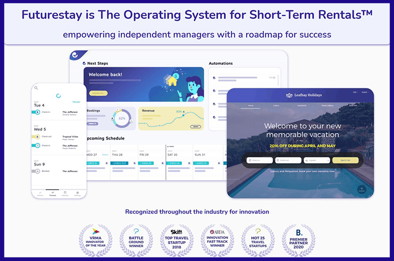A screenshot of the futurestay platform.