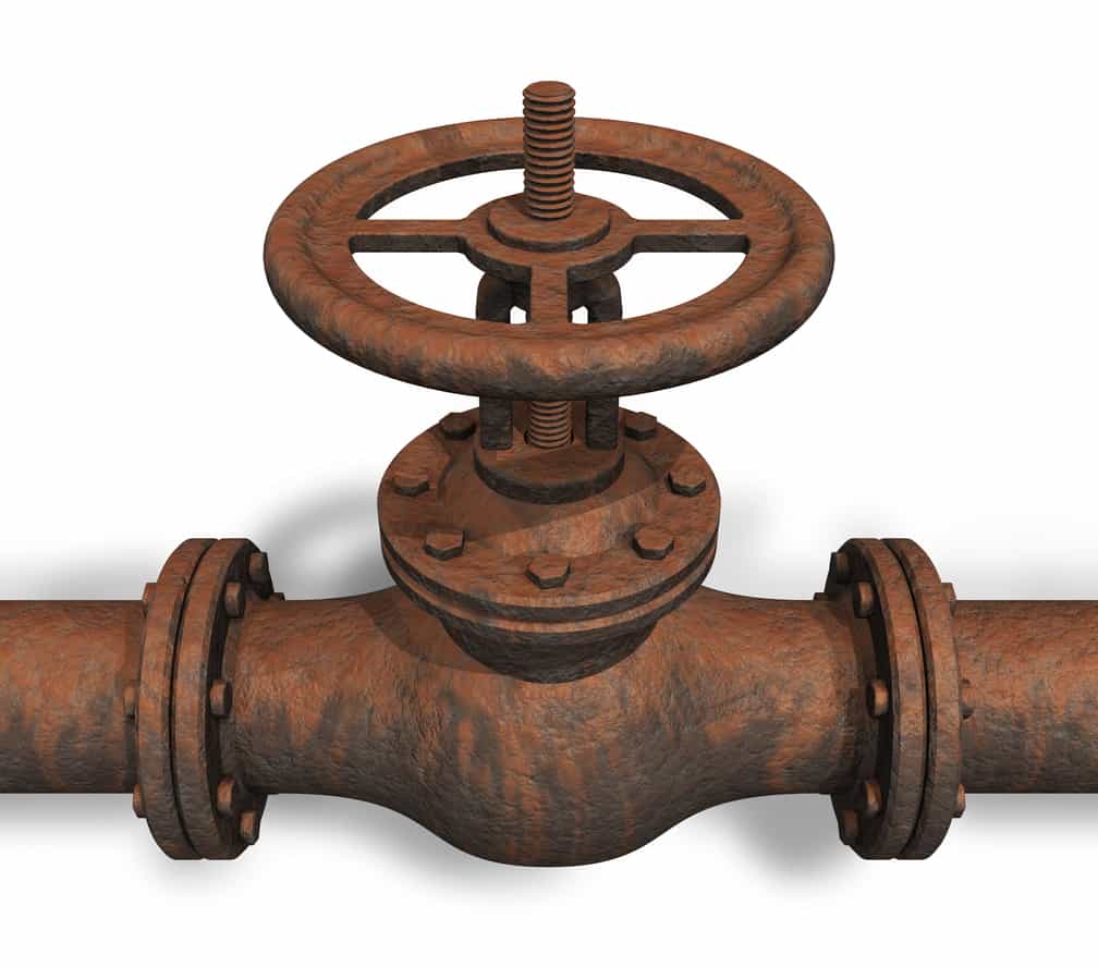 A rusty pipe