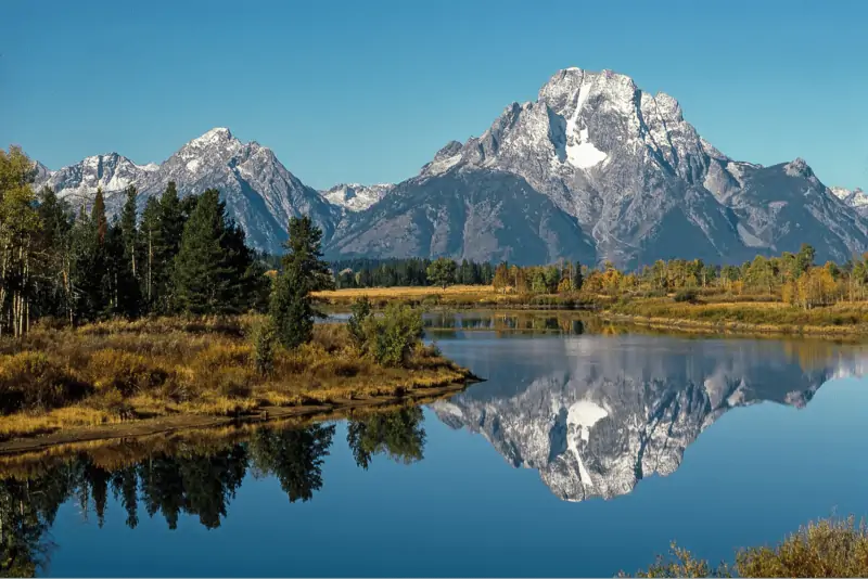 Picture of the mountains over a lake in Wyoming.