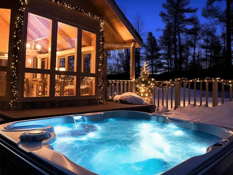 Airbnb outdoor hot tub
