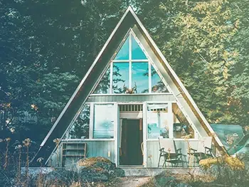 Cute A Frame House In The Woods Used For Short Term Rental